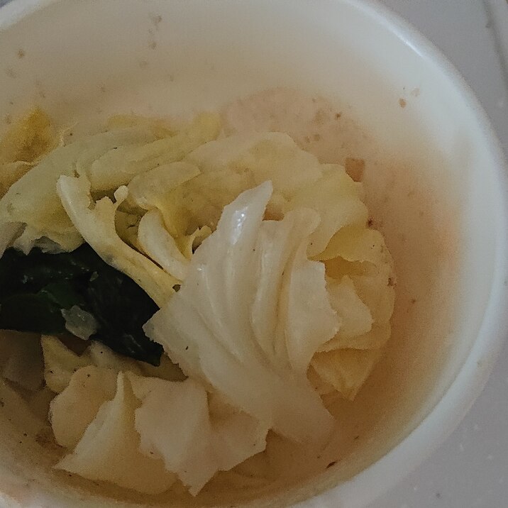 キャベツとほうれん草煮
